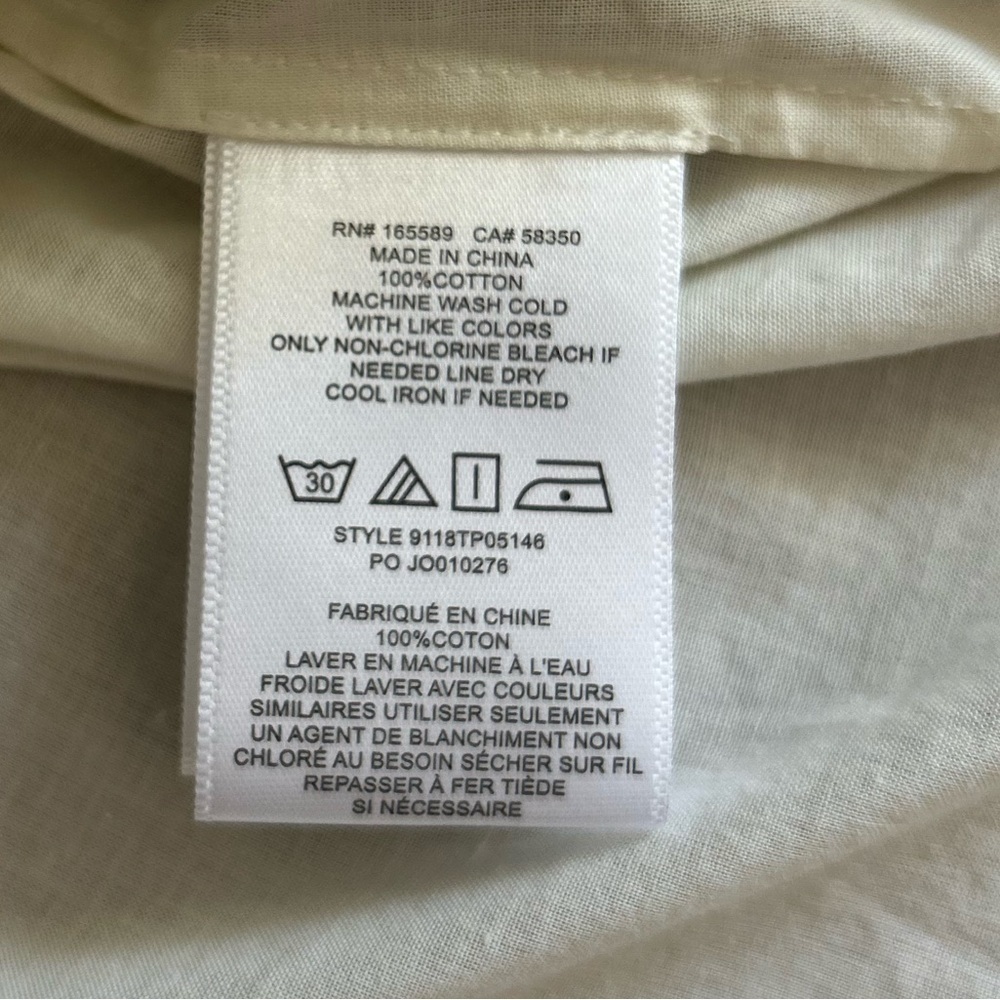 JOIE Vesta Pintucked Cottonvoile Blouse long sleeve minimalist preppy Feminine - Picture 14 of 15